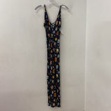 WOMEN'S DRESS planets & stars on black L
