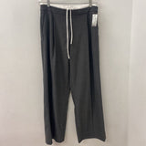 ZARA WOMEN'S PANTS grey herringbone; ivory contrast M