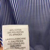FOXCROFT WOMEN'S BLOUSE/SHIRT blue white stripe 16