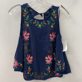 FREE PEOPLE WOMEN'S TANK/CAMI navy multi floral S