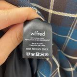WILFRED WOMEN'S BLAZER/JACKET teal brown plaid 00