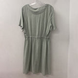 FIG WOMEN'S DRESS lime white dots L