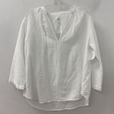 GAP WOMEN'S BLOUSE/SHIRT white stripe M