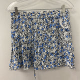 ZARA WOMEN'S SKORT black white blue floral S