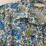 LOFT WOMEN'S DRESS white blue yellow floral XS