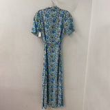 LOFT WOMEN'S DRESS white blue yellow floral XS
