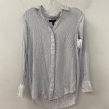 Banana Republic WOMEN'S BLOUSE/SHIRT white navy stripe XS