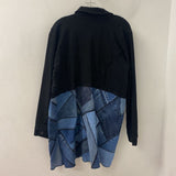 ROCK 'N KARMA WOMEN'S PLUS DRESS black blue 2X