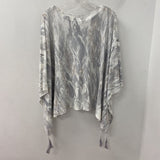 PURE JILL WOMEN'S PONCHO/CAPE white grey beige
