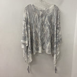 PURE JILL WOMEN'S PONCHO/CAPE white grey beige