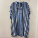 LANDS'END WOMEN'S DRESS blues white XL