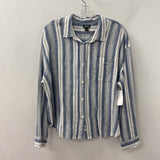 ROOTS WOMEN'S BLOUSE/SHIRT blue white XL
