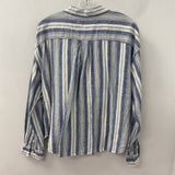 ROOTS WOMEN'S BLOUSE/SHIRT blue white XL