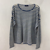 POLO ralph lauren WOMEN'S SWEATER blue cream L