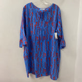 WOMEN'S PLUS DRESS blue coral XXL