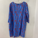 WOMEN'S PLUS DRESS blue coral XXL