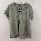 EDDIE BAUER WOMEN'S BLOUSE/SHIRT sage L