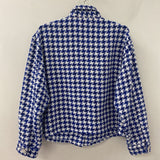 C by One (Chapter One) WOMEN'S PLUS TOP blue white black 2X