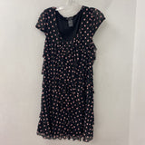 INC WOMEN'S DRESS black pink dots XL