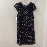 INC WOMEN'S DRESS black pink dots XL