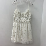 ML Monique Lhuillier WOMEN'S PARTY DRESS white gold silver 8
