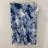 ELODIE WOMEN'S SKIRT blue white print XL