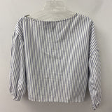 t line WOMEN'S BLOUSE/SHIRT blue white S-M