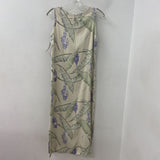 TOMMY BAHAMA WOMEN'S DRESS beige green purple M