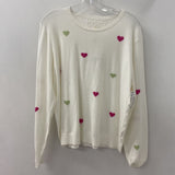 PINK MARTINI WOMEN'S SWEATER white pink green XL