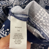 DRESSBARN WOMEN'S DRESS navy white 14