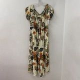 WOMEN'S DRESS cream orange black yellow 14