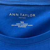 ANN TAYLOR WOMEN'S T-SHIRT blue XS