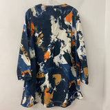 COS WOMEN'S DRESS navy orange cream M/44