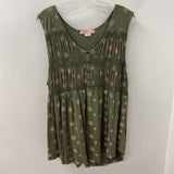 IN EVERY STORY WOMEN'S PLUS TOP olive orange 2X