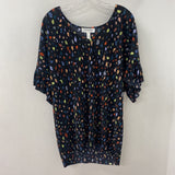 ADDITION ELLE WOMEN'S PLUS TOP black multi 2X