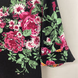 KAREN SCOTT WOMEN'S DRESS black pink floral M