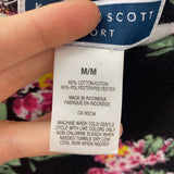 KAREN SCOTT WOMEN'S DRESS black pink floral M