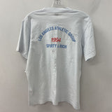 sporty & rich WOMEN'S T-SHIRT off white blue red M