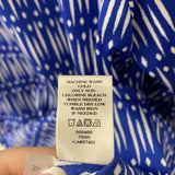 ANN TAYLOR WOMEN'S BLOUSE/SHIRT navy white print M