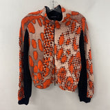 MARC CAIN WOMEN'S BLAZER/JACKET black orange w/animal print 8/3