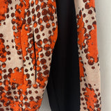 MARC CAIN WOMEN'S BLAZER/JACKET black orange w/animal print 8/3