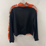 MARC CAIN WOMEN'S BLAZER/JACKET black orange w/animal print 8/3