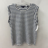 VERONICA BEARD WOMEN'S T-SHIRT navy white L