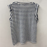 VERONICA BEARD WOMEN'S T-SHIRT navy white L