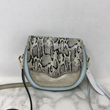REBECCA MINKOFF WOMEN'S BAG blue grey w/snake print black cream