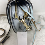 REBECCA MINKOFF WOMEN'S BAG blue grey w/snake print black cream