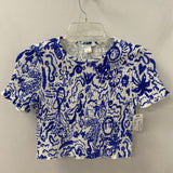 MONKI WOMEN'S TOP white blue S