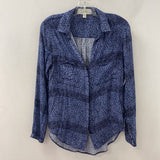 Cloth & Stone WOMEN'S BLAZER/JACKET blue floral print XS