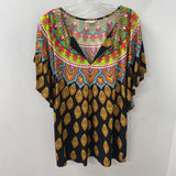 TRINA TURK WOMEN'S DRESS black multi pattern M/S
