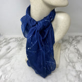 WOMEN'S SCARF/SHAWL navy white